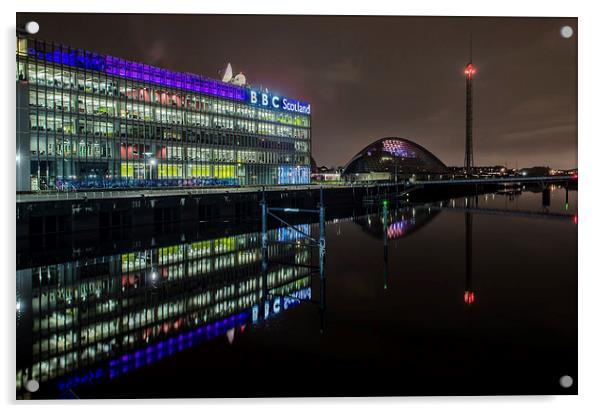 BBC & Science Museum - Glasgow Acrylic by Michael Moverley