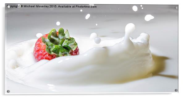  Strawberry Splash ! Acrylic by Michael Moverley