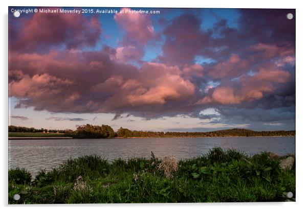  Sunset at Loch Skene Acrylic by Michael Moverley