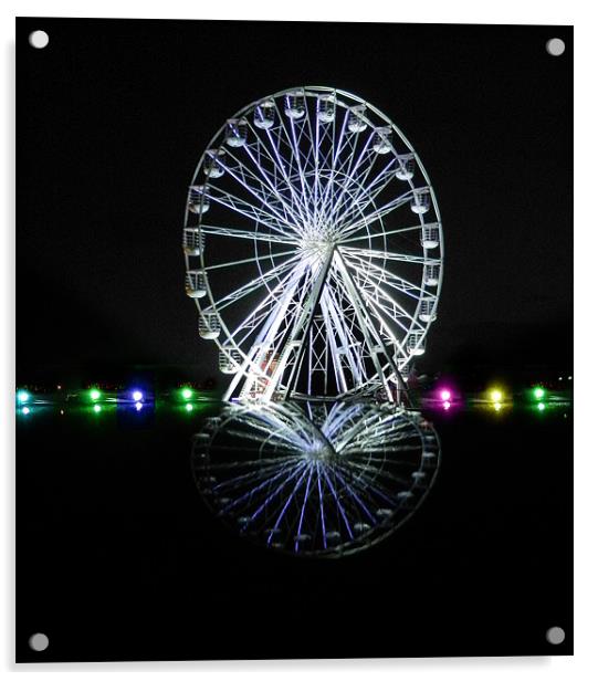 Reflected Big Wheel Acrylic by Bill Jordan
