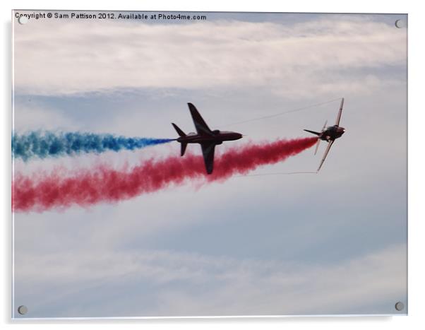 2 Red Arrows Acrylic by Sam Pattison