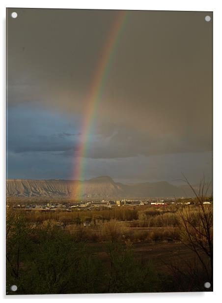 Rainbow Storm Colorado Acrylic by Patti Barrett
