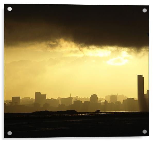 San Francisco Skyline from Oakland Bay after the s Acrylic by Patti Barrett