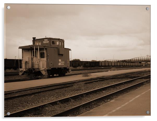 Caboose Acrylic by Patti Barrett