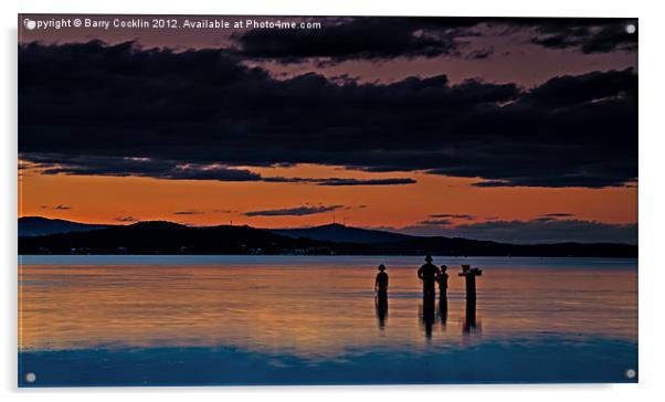 Last Fishing of the Day Acrylic by Barry Cocklin