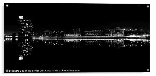 Harbor Homes B&W Acrylic by Beach Bum Pics