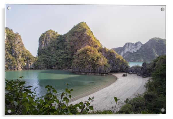 Halong Bay beach Acrylic by Jed Pearson