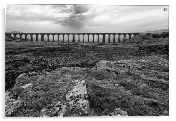 Clouds  over Ribblehead Viaduct Acrylic by Jed Pearson
