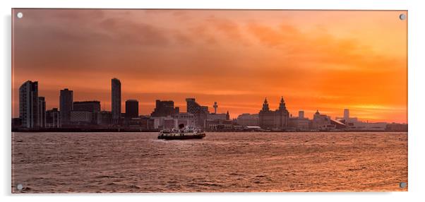 River Mersey Ferry  Acrylic by Jed Pearson