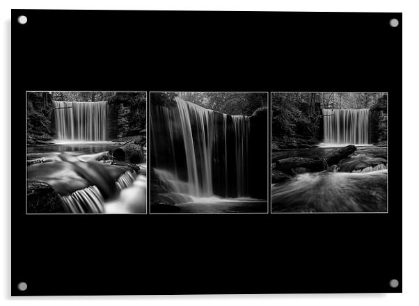 Waterfall triptych  Acrylic by Jed Pearson