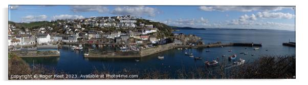 Mevagissey Harbour Acrylic by Roger Fleet