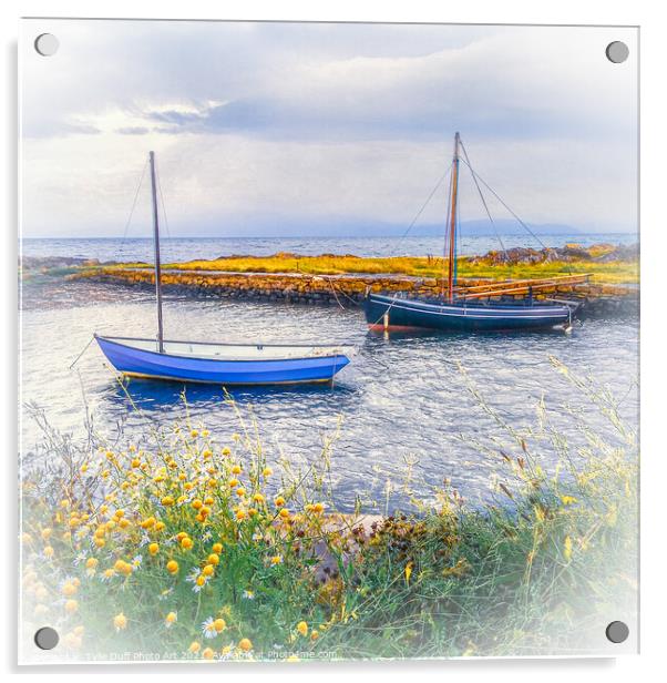 Sailing Boats in Portencross Harbour Acrylic by Tylie Duff Photo Art