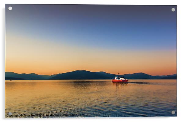 Island Ferry Acrylic by Tylie Duff Photo Art
