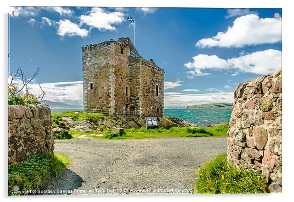 Springtime at Portencross Castle , Ayrshire Acrylic by Tylie Duff Photo Art