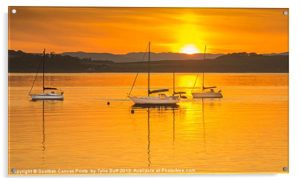Summer Sunset on the River Clyde Acrylic by Tylie Duff Photo Art