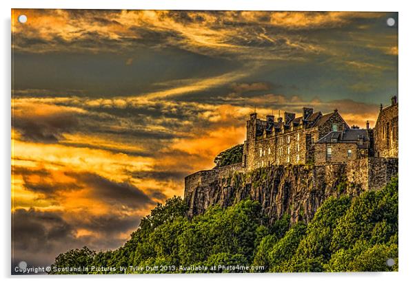 Stirling Castle Scotland Acrylic by Tylie Duff Photo Art