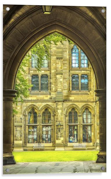 Glasgow University Cloisters Acrylic by Tylie Duff Photo Art