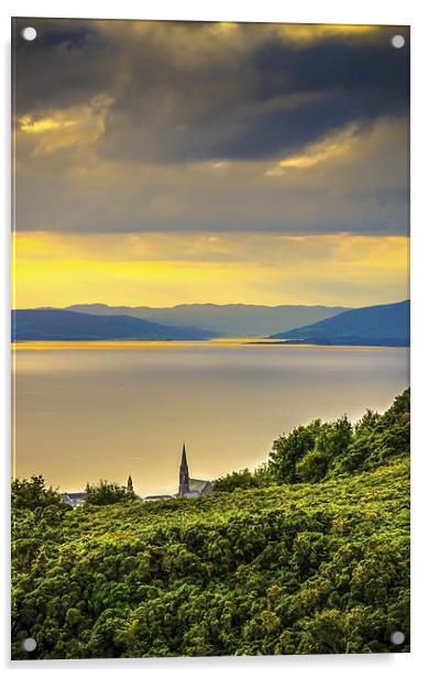 Kyles of Bute from Largs Acrylic by Tylie Duff Photo Art