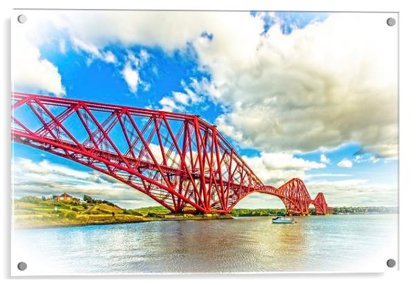 Forth Rail Bridge Scotland Acrylic by Tylie Duff Photo Art