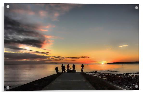 Sunset over River Clyde at Irvine Acrylic by Tylie Duff Photo Art