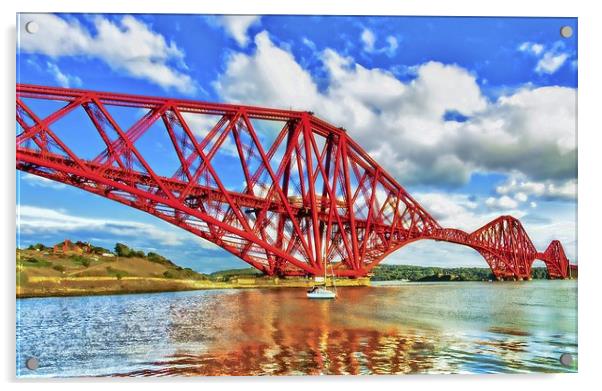 Forth Railway Bridge Scotland Acrylic by Tylie Duff Photo Art