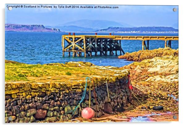 Portencross Harbour on the Clyde Acrylic by Tylie Duff Photo Art