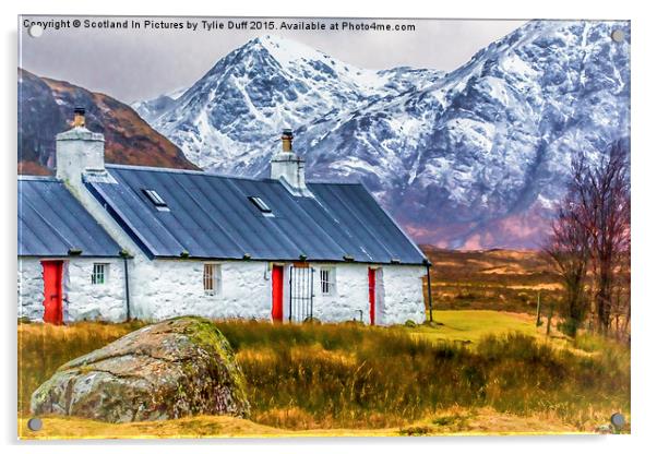  Black Rock Cottage by Buchaille Etive Mor Acrylic by Tylie Duff Photo Art