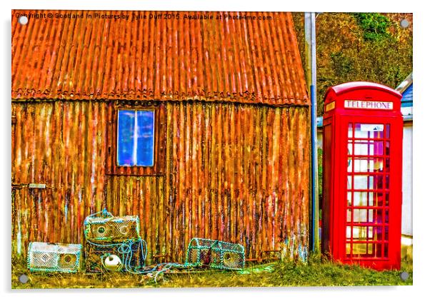  Old Red Phone Box In The Scottish Highlands Acrylic by Tylie Duff Photo Art