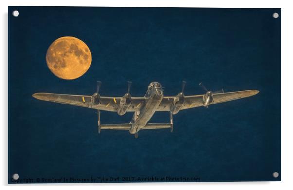 Lancaster Bomber Moon Acrylic by Tylie Duff Photo Art