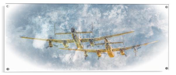Lancaster Fly Past Acrylic by Tylie Duff Photo Art