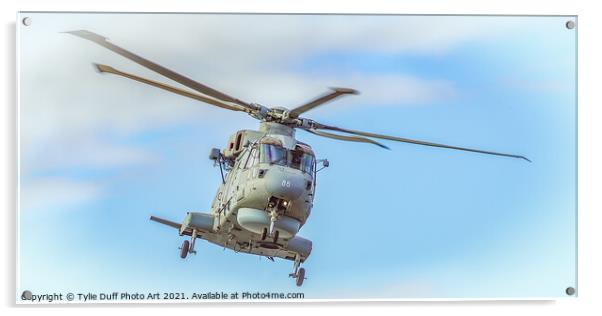 Roal Navy Helicopter At Prestwick Airshow Acrylic by Tylie Duff Photo Art