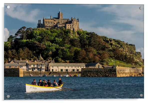  The Gig St Aubyn at St Michael's Mount Acrylic by Brian Pierce