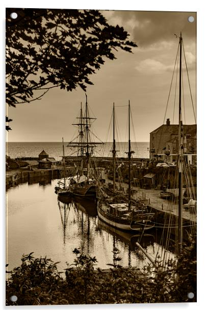  Charlestown Harbour, Cornwall Acrylic by Brian Pierce