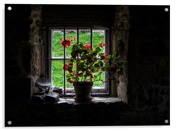  Levant Engine House Window, Cornwall Acrylic by Brian Pierce
