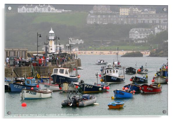 Floggy Day at St Ives, Cornwall Acrylic by Brian Pierce