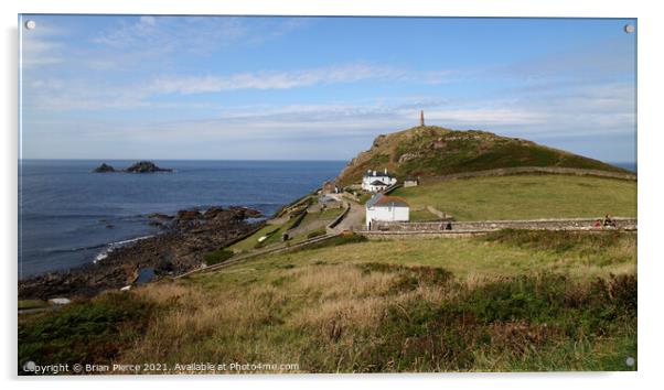 Priest's Cove and Cape Cornwall Acrylic by Brian Pierce