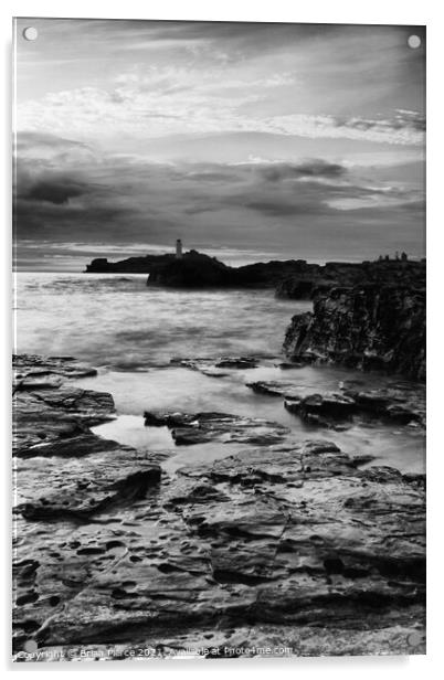 Godrevy Lighthouse, Gwithian, Hayle, Cornwall  Acrylic by Brian Pierce