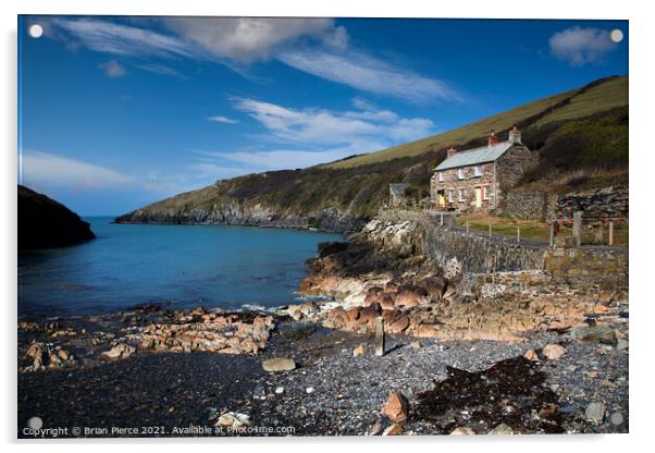 Port Quin, North Cornwall Acrylic by Brian Pierce