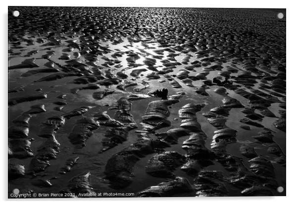Ripples in the Sand (Monochrome) Acrylic by Brian Pierce