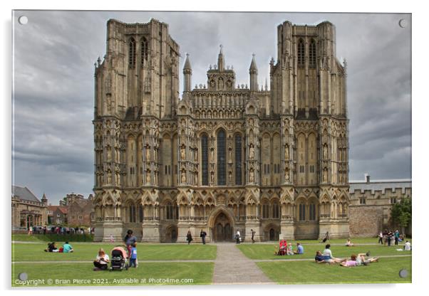 Wells Cathedral, Somerset Acrylic by Brian Pierce