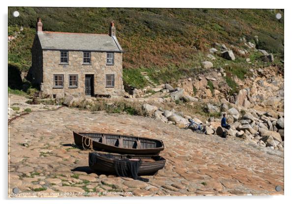 Penberth Cove, Cornwall Acrylic by Brian Pierce