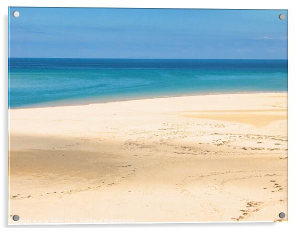 Sand Sea and Sky ai St Ives Bay Acrylic by Brian Pierce