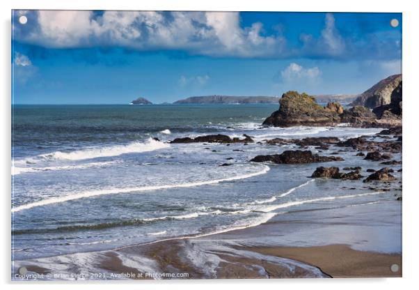 St Agnes beach, Cornwall Acrylic by Brian Pierce