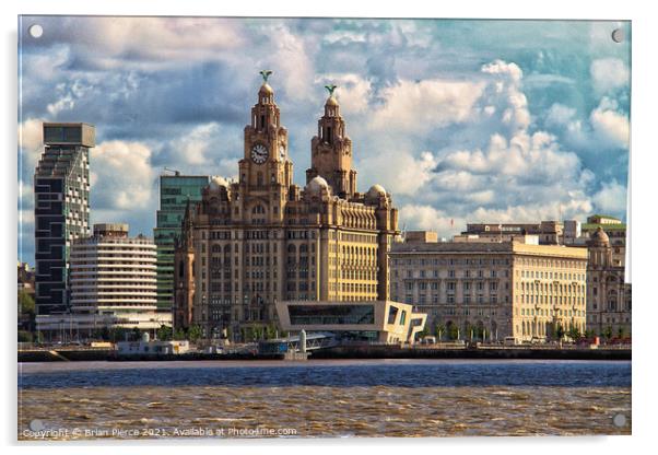 Liverpool Waterfront Acrylic by Brian Pierce