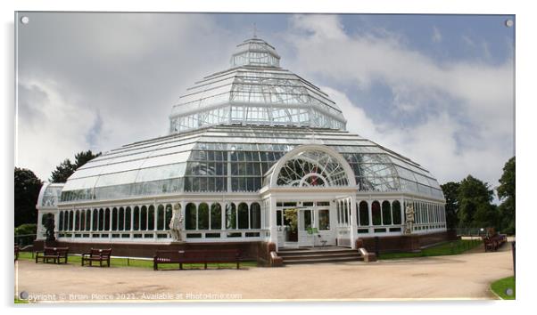 The Palm House, Sefton Park. Liverpool Acrylic by Brian Pierce