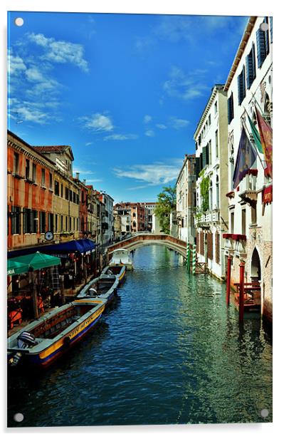 Venice Canal Acrylic by Liam Dobson