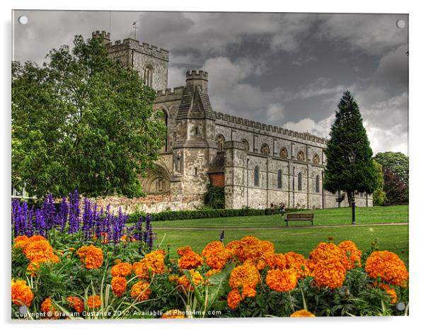 Priory Church Dunstable Acrylic by Graham Custance