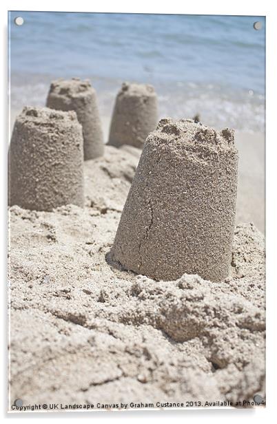 Sand Castles Acrylic by Graham Custance
