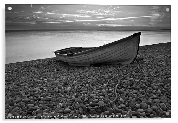 Chesil Beach Acrylic by Graham Custance