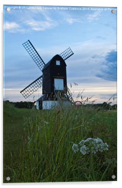 Pitstone Windmill Acrylic by Graham Custance